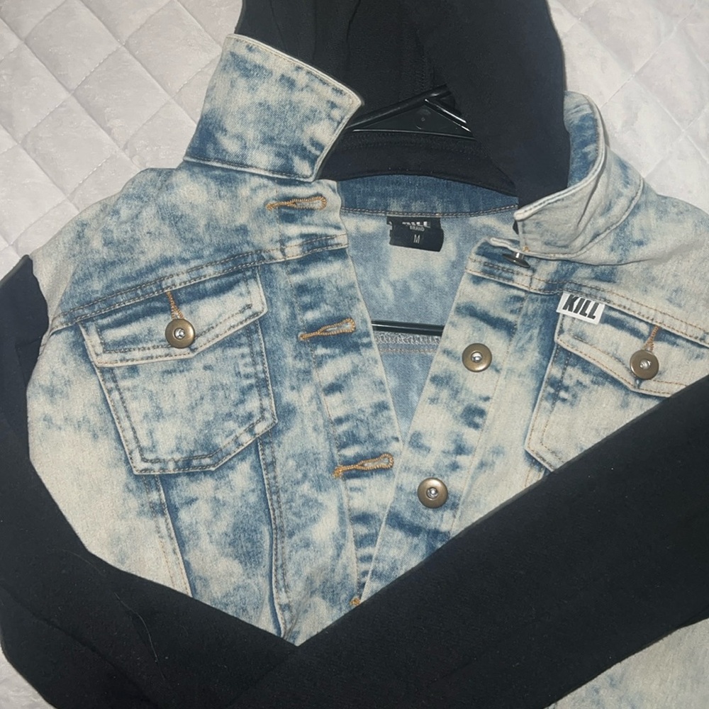 Kill brand hooded denim jacket